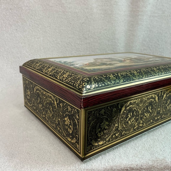 Vintage E. Otto Schmidt Metal Tin Storage Bakery/Biscuit Box-Hinged Lid-Germany - Picture 5 of 13